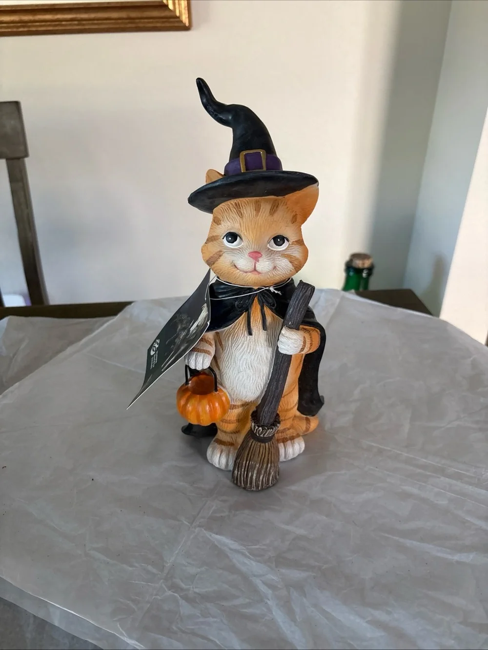 Humane World For Animals Halloween Cat Figurine W Witch Costume Seasonal Decor